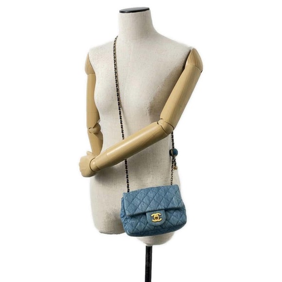 Chanel Mini Matelasse Cocomark Denim Mini Flap Shoulder Bag - Picture 4 of 10